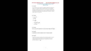 Alternating current solved mcq; power in ac circuit derivation; real & apparent power; power factor;