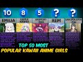 Top 50 most popular kawaii anime girls