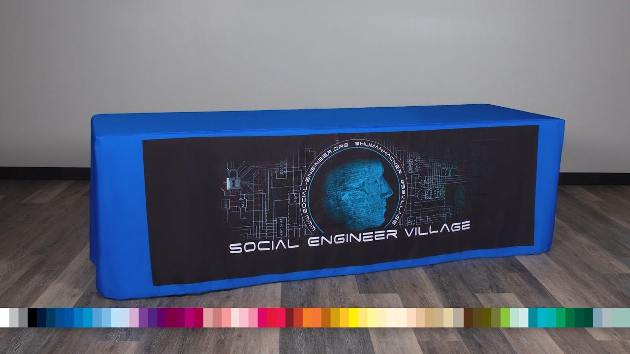 8' Liquid Repellent Fitted Table CoverFull Color Front TTC113 YouTube