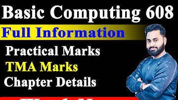 Basic Computing full Course Detail , How to download study material online   | Practical, TMA marks