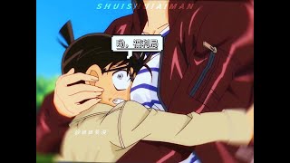 Conan and Ran's intimate contact with each other's chests #DetectiveConan #RanMouri #Conan #anime...