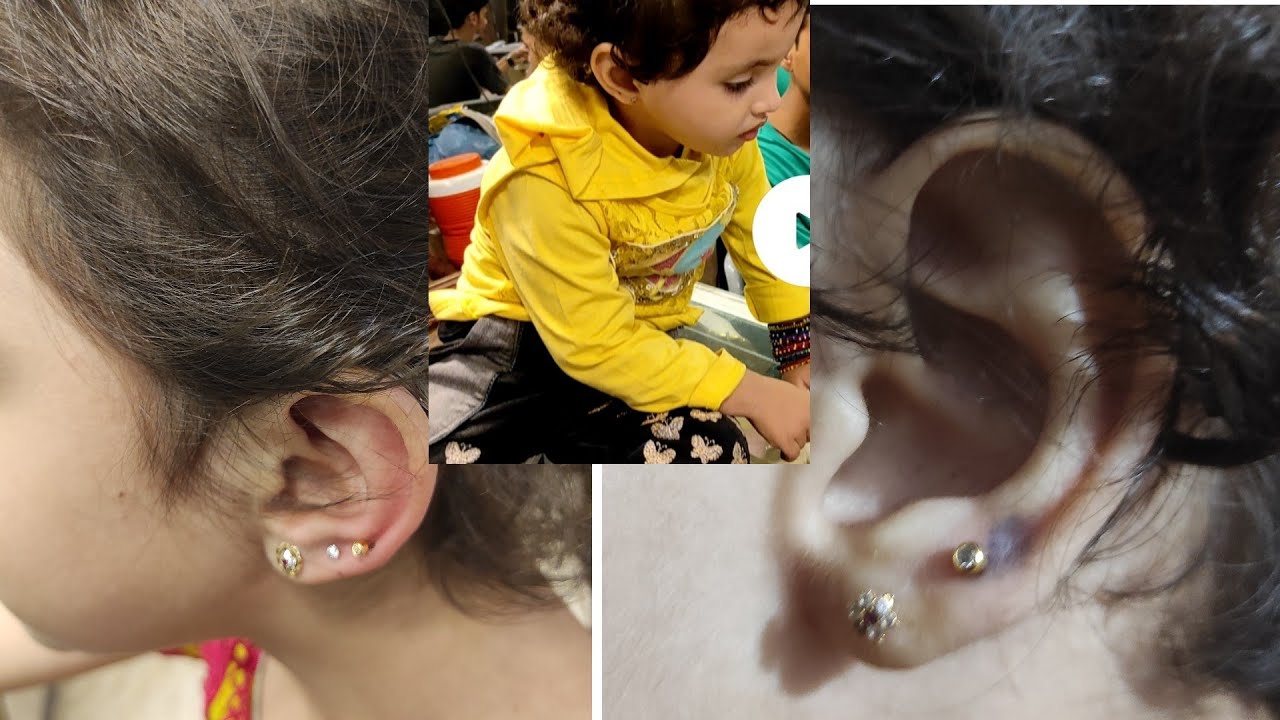 Ear piercing Ear piercing with Gun sterlize madicated Earrings For