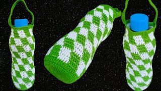 Sarung botol minum Rajut mudah untuk pemula /hanya dengan double crochet pemula pasti bisa