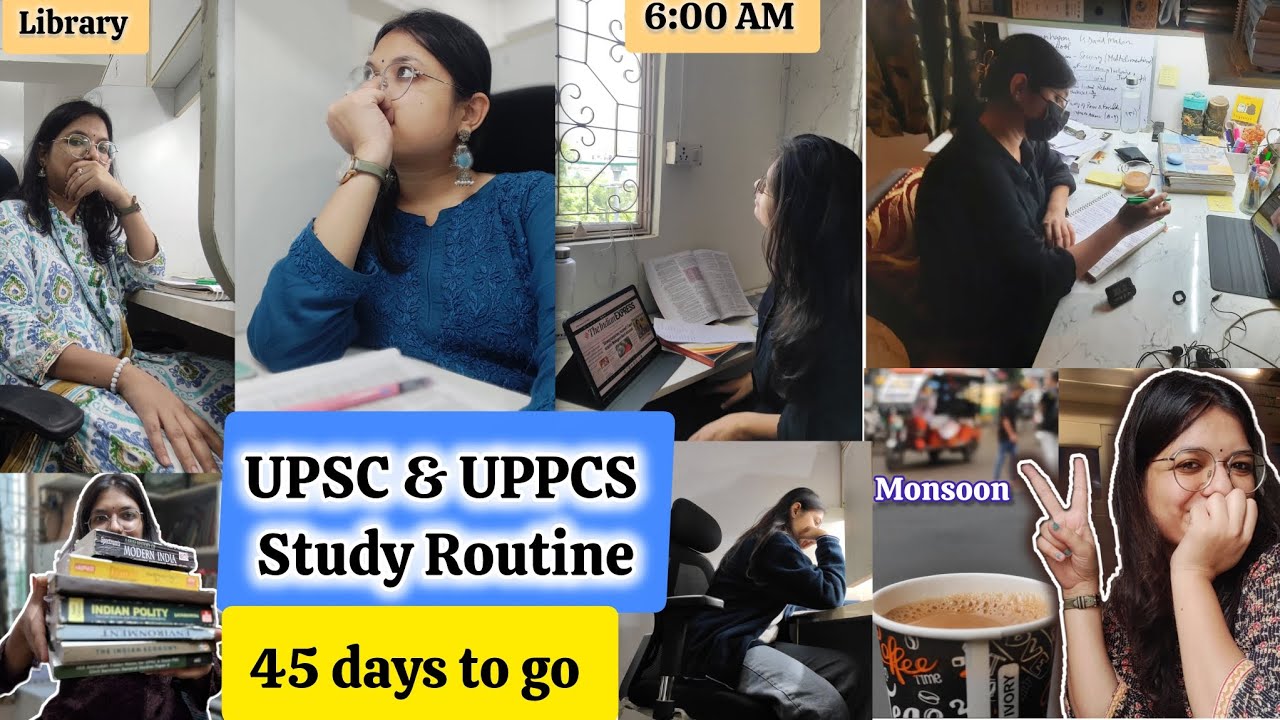 UPSC & UPPCS Daily Study Routine | Library Vlog Delhi | Productive UPSC ...