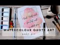 How To: Easy Watercolour Background And Calligraphy | QalbCalligraphy