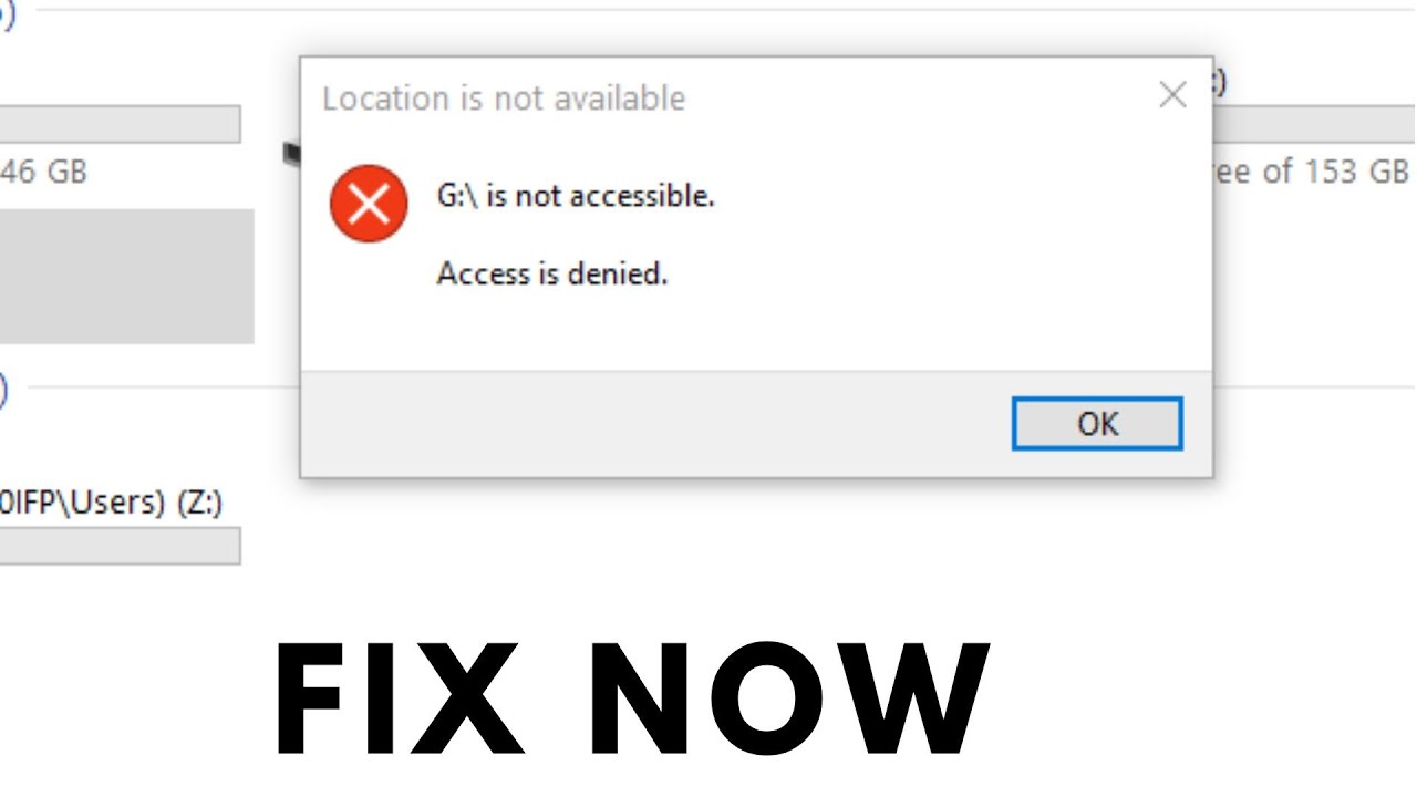 Solve | Drive Is Not Accessible Access is denied error | Windows 10