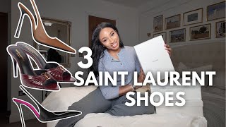Unboxing 3 Saint Laurent Shoes | Try-On \u0026 Styling