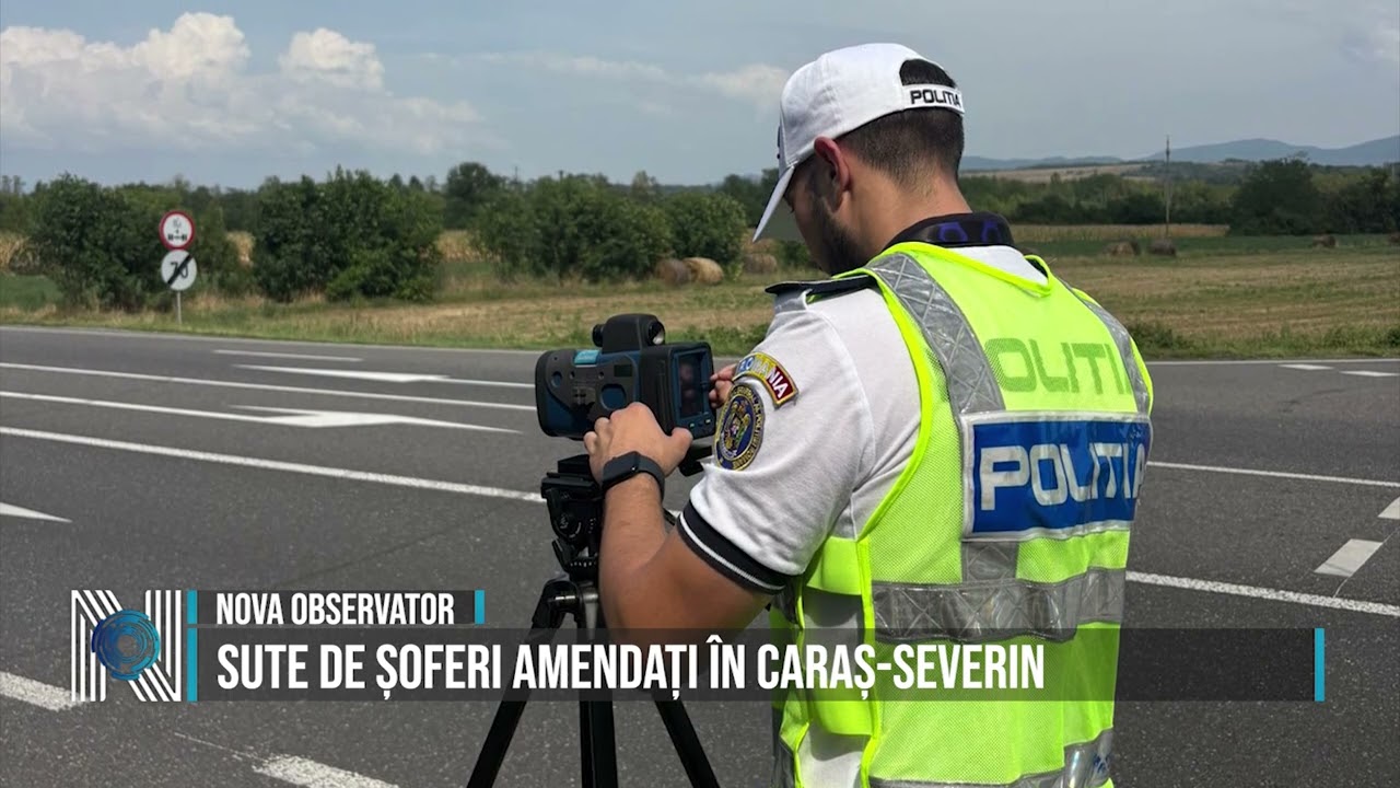 Sute de șoferi amendați în Caraș-Severin
