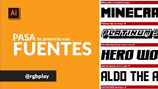 👉Aprende a guardar ARCHIVOS DE ILLUSTRATOR con FUENTES incluidas"