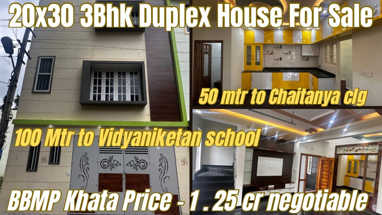 20x30 Duplex House For Sale Ullal Road Near Vidyaniketan School