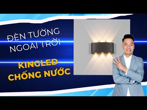 Video Đèn tường hắt 6 tia chống nước ngoài trời KingLED... - youtube