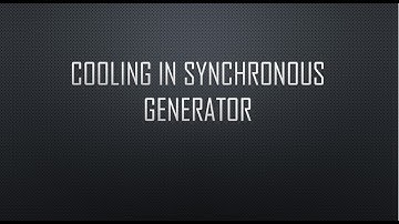 Cooling mechanism in synchronous generator #alternator