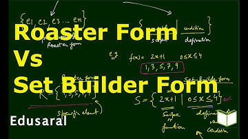 Roaster Form Vs Set Builder Form | Relations and Functions | Ch-2.3c- 11th Std NCERT | Edusaral