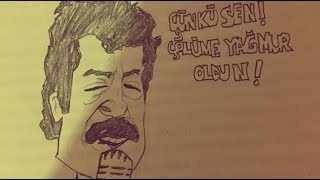 Müslüm Gürses Karakalem Karikatür Çizimi (Nam - I Diğer Müslüm Baba)