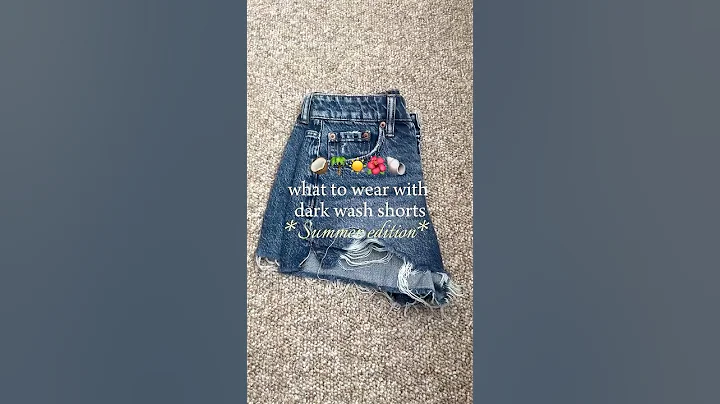 Summer outfit ideas w/ dark wash shorts #trending #viral #shortsfeed #summer #ootd #subscribe