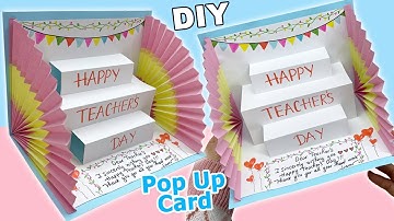 Cách làm thiệp 3D tặng thầy cô 20/11 | DIY Teacher’s Day Pop Up Card