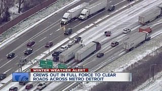 Icy roads cause traffic problems