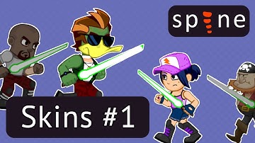 Spine 2D animation: How skins and Skin Placeholders work #1