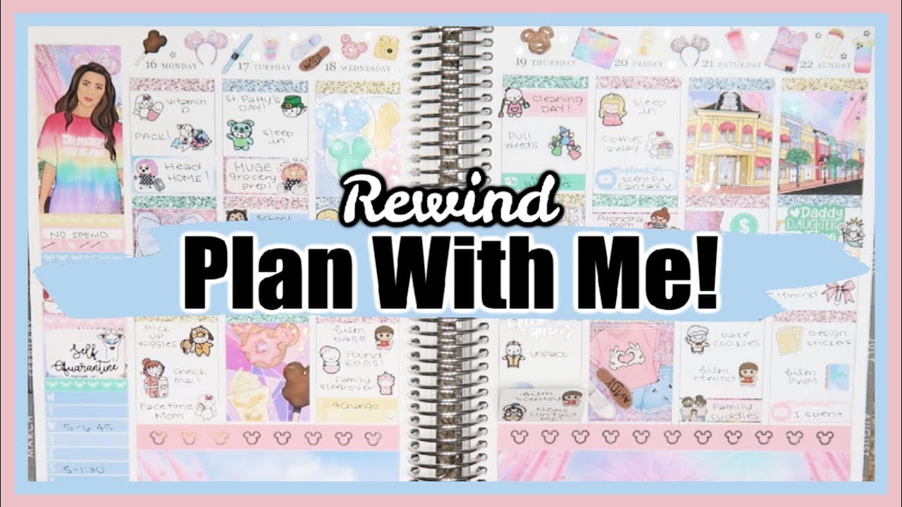Rewind Plan With Me! Disney printable | BeaYOUtiful Planning - YouTube