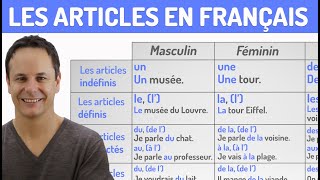 Tous les Articles en Français en 15 minutes 📚📚 Articles définis, indéfinis, partitifs...