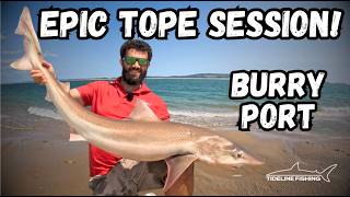 An epic Tope session at Burry Port, Shore fishing for Tope