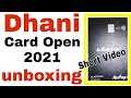 Dhani card unboxing #shorts #Shorts #viralvideo #short