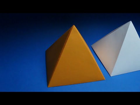 Как сделать пирамиду из бумаги. Оригами пирамида