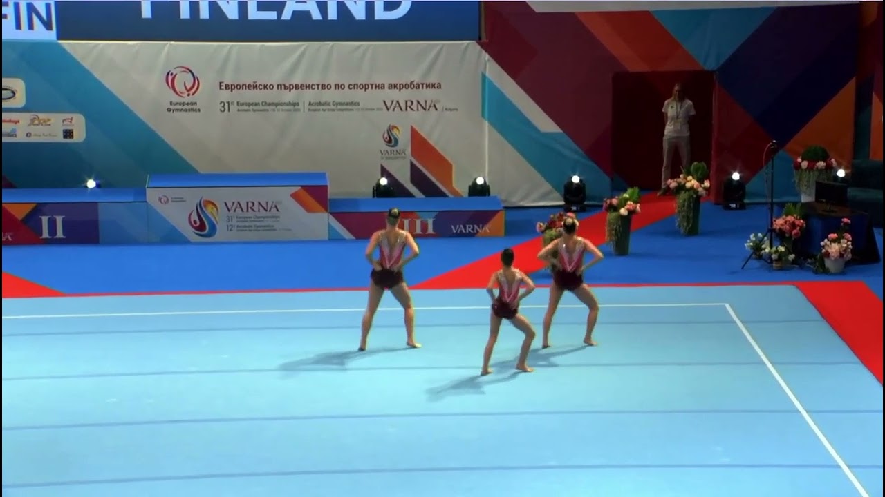 006 Nuorten EM-kilpailu 2023 Varna, WG COM, Elviira Laine, Netta Nuppola ja Siiri Nuutinen