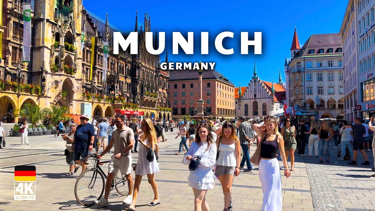 Munich, Germany 4K Walking Tour 🇩🇪 | English Garden, Marienplatz & Vibrant Local Life