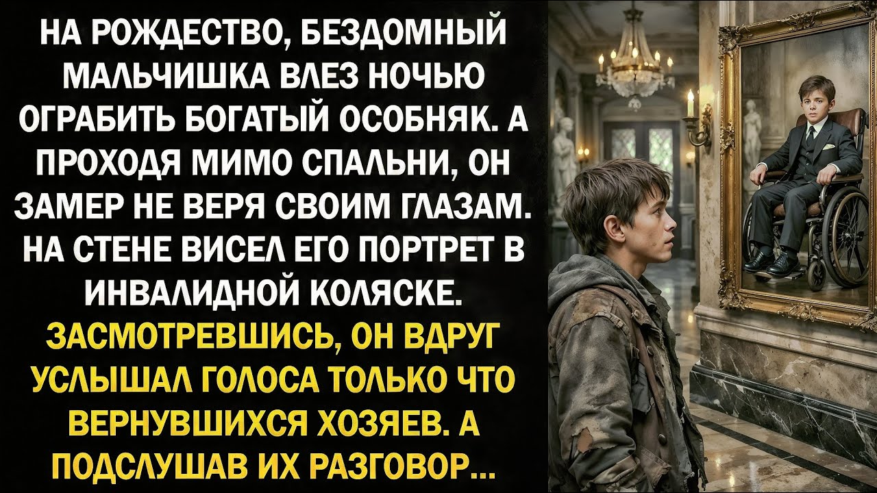 В рождественскую ночь бездомный мальчик пробрался в богатый дом — но одна дверь изменила всё
