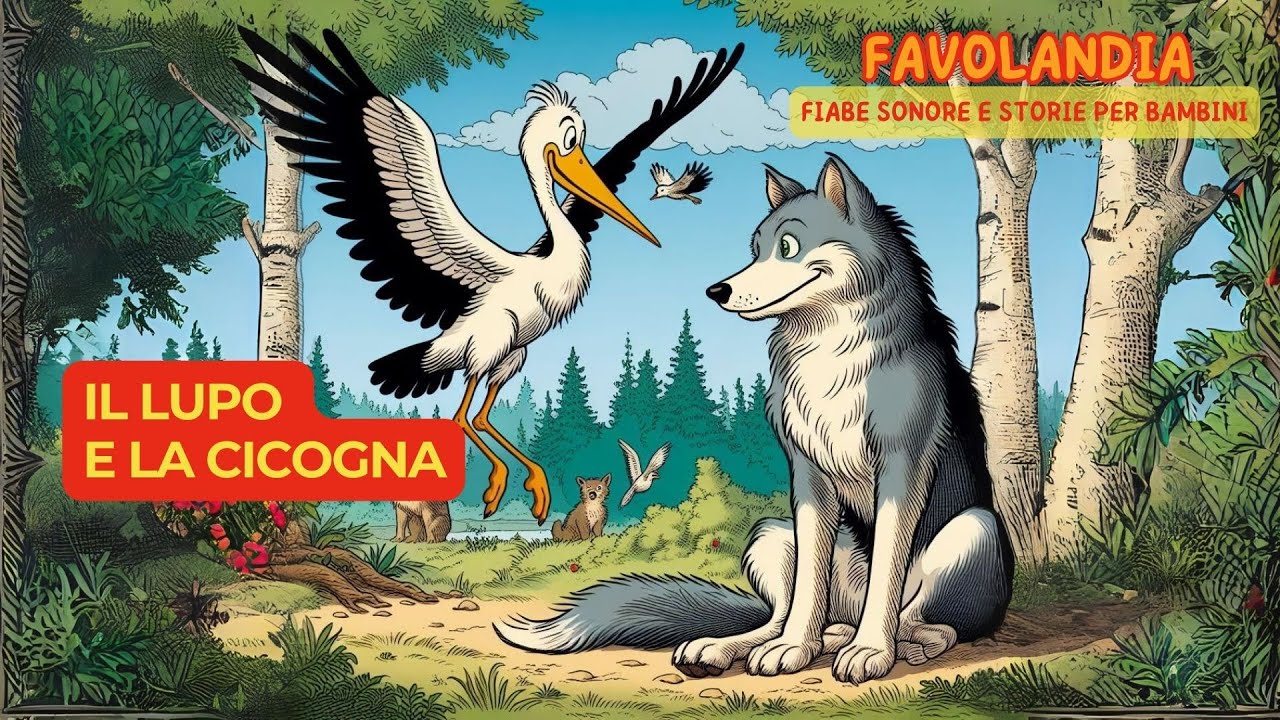 IL LUPO E LA CICOGNA - Favola con Animali - YouTube