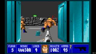 Wolfenstein 3D #100+# walkthrough  #E1F5#