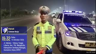 Pers Sat Lantas Res Sergai Melaks Giat Blue Patrol di Seputaran Jalinsum Telek Mengkudu 