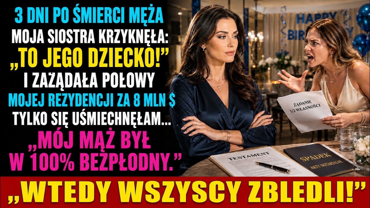 Deszcz bębnił o szybę, gdy zobaczyłam przy mojej bramie znajomy srebrny sedan. W salonie mój mąż Piotr stał z kieliszkiem wina, a obok niego Halina, jego ciężarna asystentka, z ręką zbyt pewnie...