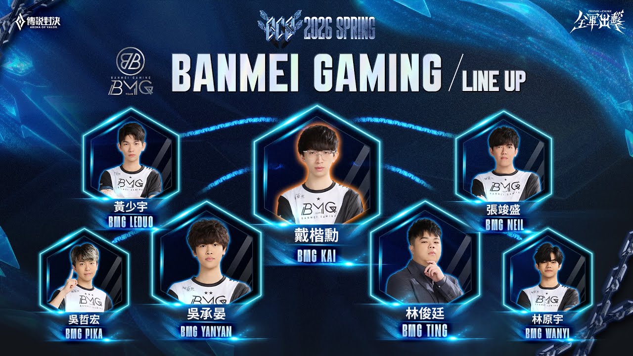 【隊伍介紹】GCS 2026春季賽 BMG 闆妹GAMING，這一次全軍出擊！《Garena傳說對決》