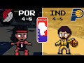PORTLAND TRAIL BLAZERS (4-8) @ INDIANA PACERS (4-8) | FULL GAME MATCHUP | RNBA S1-R13