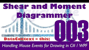 VM003 Shear and Moment Diagrammer - Handling Mouse Events for Canvas Drawing in C# / WPF