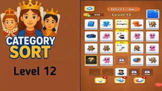 Category sort level 12 solution and walkthrough for Gameplay 
