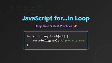 JavaScript for...in Loop: Master Object Property Iteration