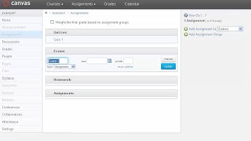 Setting Up Assignments and Assignment Groups In Canvas