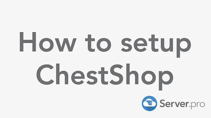 How to setup ChestShop - Minecraft Java