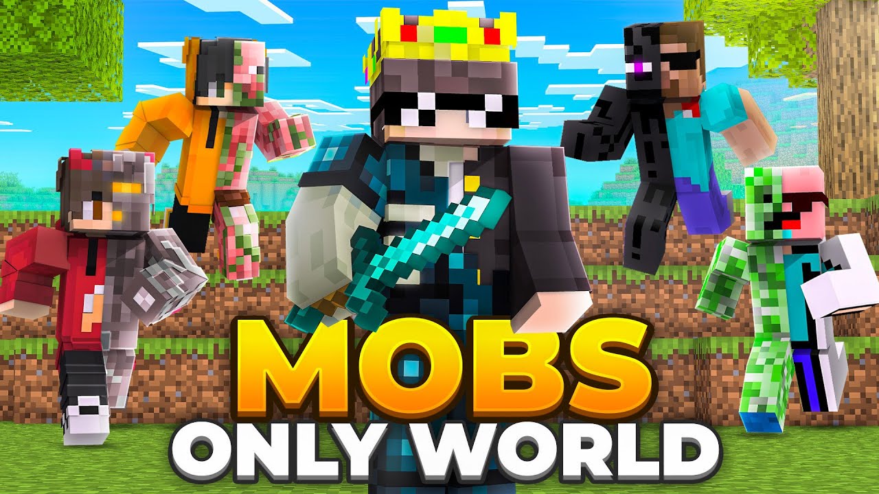 I Joined a 'ONLY MOBS' Minecraft Server!