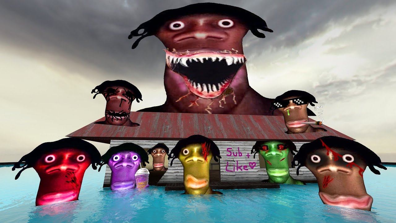 Deserted Tornado Island, Aughh Juandale Pringle Ghost Family, Haunted House | Nextbot Chase GMOD