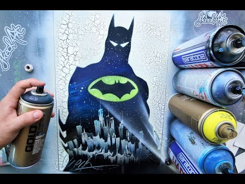batman-son-of-gotham--glow-in-dark---spray-paint-art-by-skech