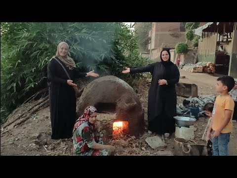 بناء الفرن الطين من الألف للياء أدى العيش لخبازة ولو أكل نصو