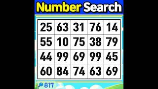 Number Search #817 Boost your focus and memory.【Match | brain game | puzzle 】 screenshot 3