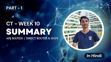 Computational Thinking - Week 10 Summary | Basics, Direct Route & Hops | IITM Online BS Degree
