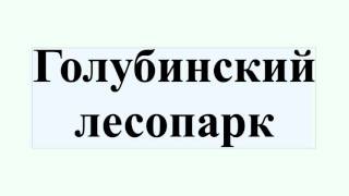 Голубинский лесопарк