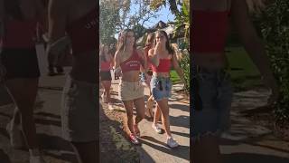 Football Game Day Madness Hot College Girls & Wild Fans