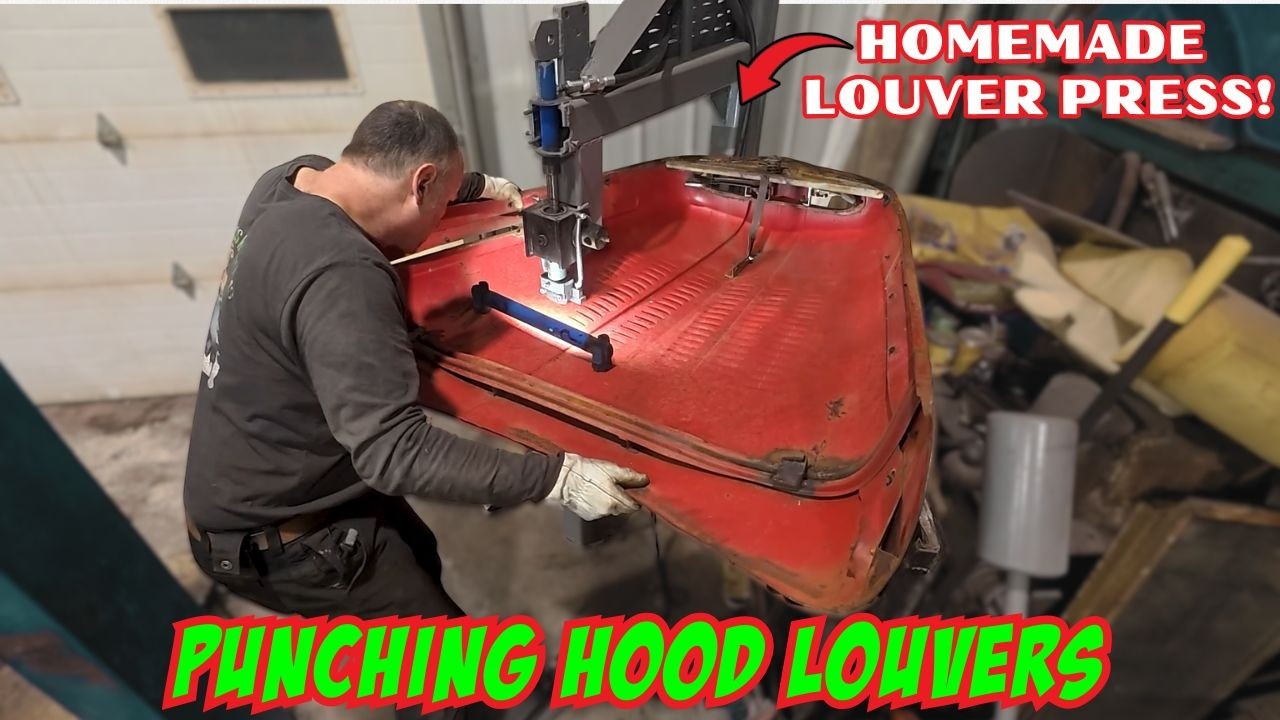Punching Louvers in a 1948 Mercury Hood!
